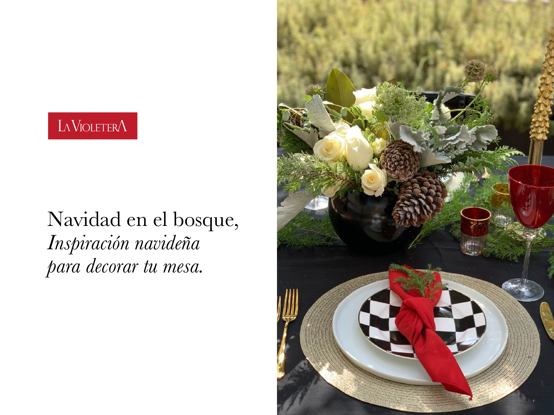 Navidad en el bosque, Inspiración navideña para decorar tu mesa