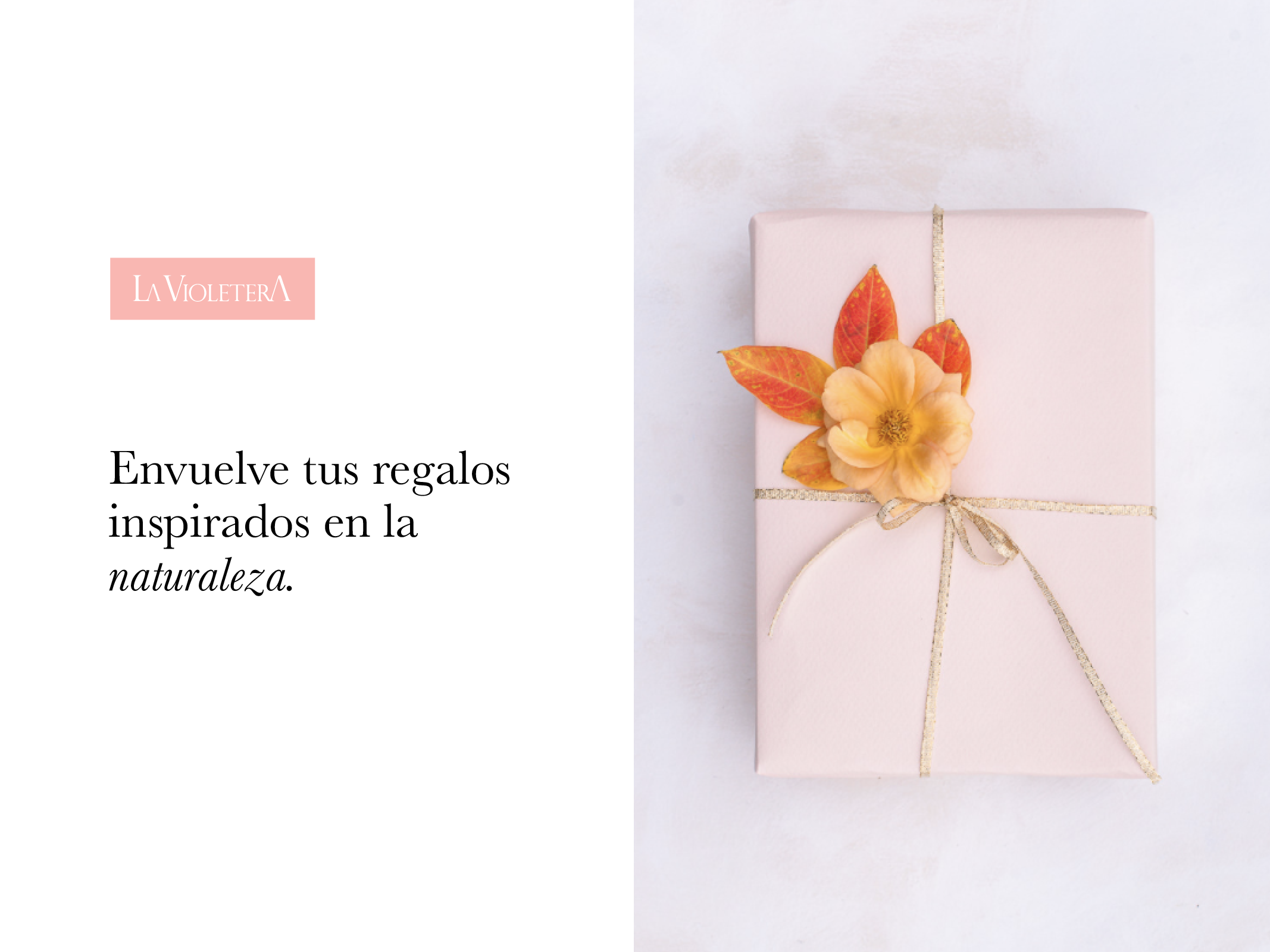 Envuelve tus regalos inspirados en la naturaleza